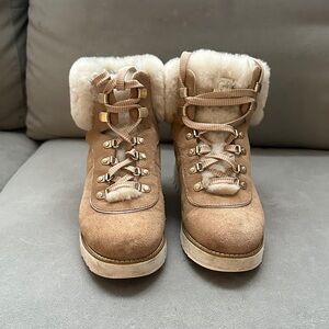 Cole Haan Tan Winter Boots with Fur Lining